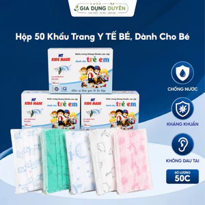 Hộp 50 Khẩu Trang Y TẾ BÉ, Dành Cho Bé, Khẩu Trang Em Bé