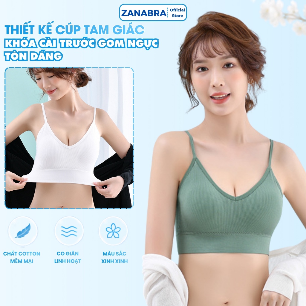 Áo Bra Tập Gym Len Tăm, Áo Ngực Khoét Lưng Chữ U, Không Gọng Đệm Mỏng ZANABRA B367