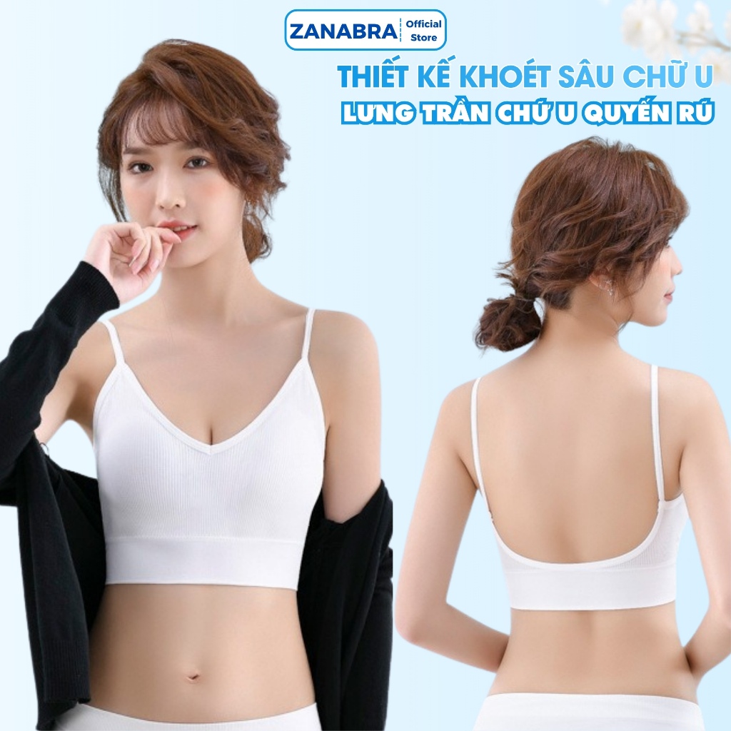 Áo Bra Tập Gym Len Tăm, Áo Ngực Khoét Lưng Chữ U, Không Gọng Đệm Mỏng ZANABRA B367