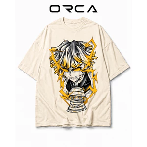 Áo thun Orca in hình Agatsuma Zenitsu Demon Slayer - Vải Cotton cao cấp - ORCA300