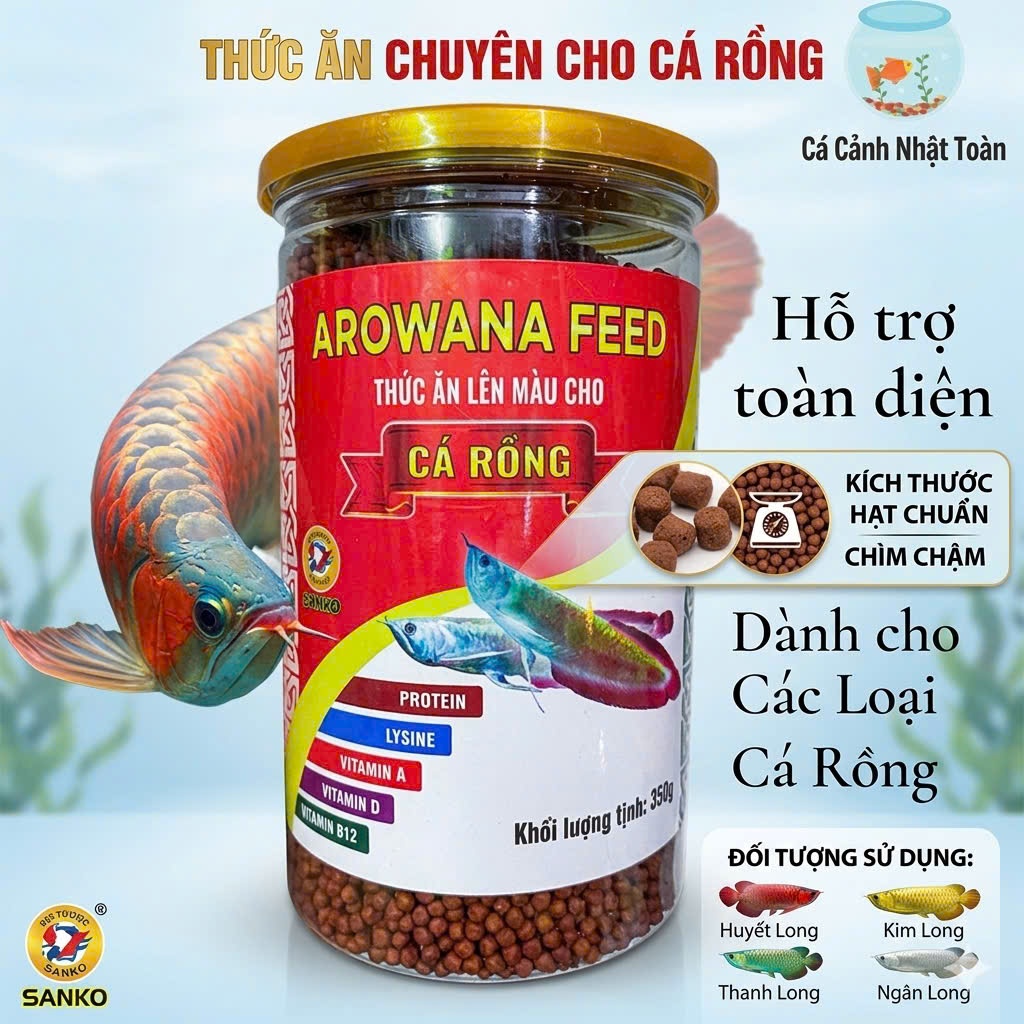 THỨC ĂN CHUYÊN CHO CÁ RỒNG AROWANA FOOD SANKO