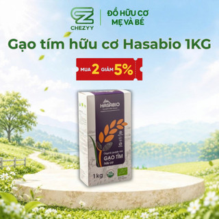[MUA 2 GIẢM 5%] Gạo tím hữu cơ Hasabio mèm dẻo, ăn ngon, dễ nấu giàu dưỡng chất