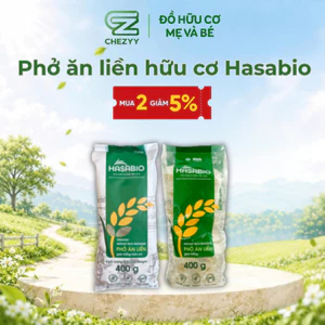 Phở gạo trắng ăn liền hữu cơ Hasabio sợi dai ngon, không phẩm màu, không hàn the