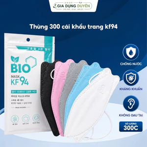 Thùng 300 cái khẩu trang kf94, khẩu trang 4 lớp kháng khuẩn chống bụi mịn, hàng chất lượng dày dặn, không xù lông