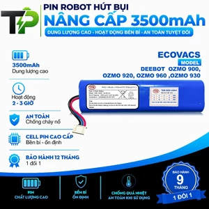 PIN ROBOT HÚT BỤI NÂNG CẤP ECOVACS DEEBOT OZMO 900, OZMO 920, OZMO 960 ,OZMO 930 DUNG LƯỢNG 3500 MAH