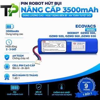 PIN ROBOT HÚT BỤI NÂNG CẤP  ECOVACS DEEBOT  OZMO 900, OZMO 920, OZMO 960 ,OZMO 930 DUNG LƯỢNG 3500 MAH