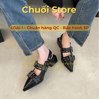 Giày lolita nữ da PU tổng hợp dệt vải đế cao su thanh lịch nữ tính sang trọng nổi bật