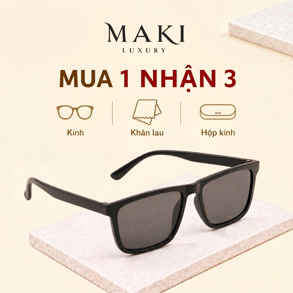 Kính Râm Thời Trang Nam Nữ Hiện Đại Dễ Phối Cho Mọi Phong Cách - Maki Luxury Unisex V1