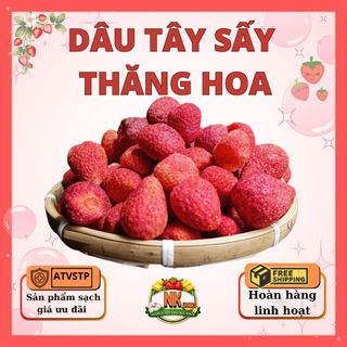 200G DÂU TÂY SẤY THĂNG HOA, DÂU TÂY SẤY GIÒN, XỐP, NGỌT NHẸ, CHUA TỰ NHIÊN, THƠM DÂU