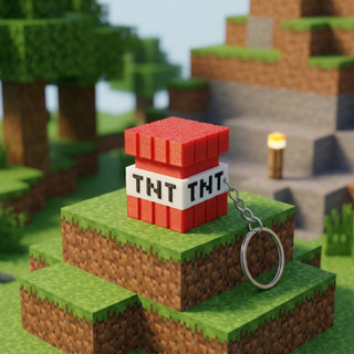 ☕ [MÓC KHOÁ] CLICKY KHỐI TNT MINECRAFT 3D – NHỎ XINH - QUÀ TẶNG THÔNG MINH CHO BÉ
