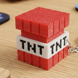 ☕ [MÓC KHOÁ] CLICKY KHỐI TNT MINECRAFT 3D – NHỎ XINH - QUÀ TẶNG THÔNG MINH CHO BÉ
