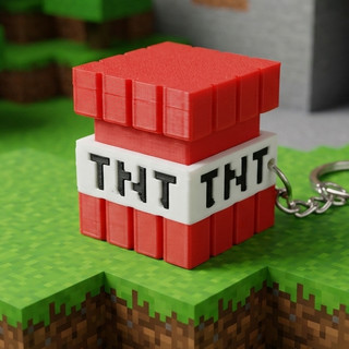 ☕ [MÓC KHOÁ] CLICKY KHỐI TNT MINECRAFT 3D – NHỎ XINH - QUÀ TẶNG THÔNG MINH CHO BÉ