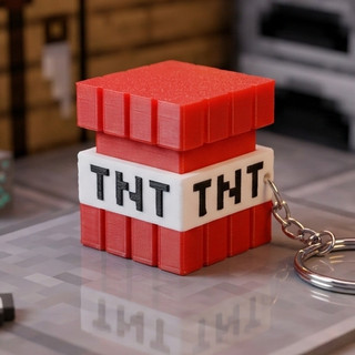 ☕ [MÓC KHOÁ] CLICKY KHỐI TNT MINECRAFT 3D – NHỎ XINH - QUÀ TẶNG THÔNG MINH CHO BÉ