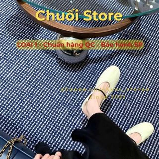 Giày bệt nữ da PU tổng hợp dệt vải đế cao su dễ mang ôm chân vừa vặn êm ái nữ tính