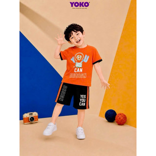 (Size từ 13-27kg)Đồ Bộ Quần Áo Thun Cotton 4 Chiều Cao Cấp Dành Cho Bé Trai Mùa Hè - hãng YOKO