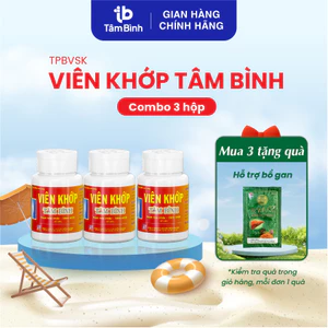 3 hộp Viên khớp Tâm Bình Hỗ trợ giảm đau khớp, viêm khớp, đau mỏi vai gáy, thoái hóa khớp từ thảo dược