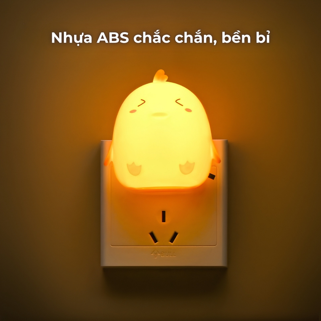 Đèn Ngủ Cảm Ứng Bóng Led Cảm Biến Ánh Sáng Tự Động Bật Tắt, Đèn Decor Phòng Ngủ Mini Cắm Điện Trực Tiếp Hình Dễ Thương