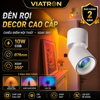 Đèn Rọi Decor Gắn Nổi 10W COB Xoay 350° Đèn Chiếu Điểm Trang Trí Tường Nhà, Nội Thất - BH 2 năm