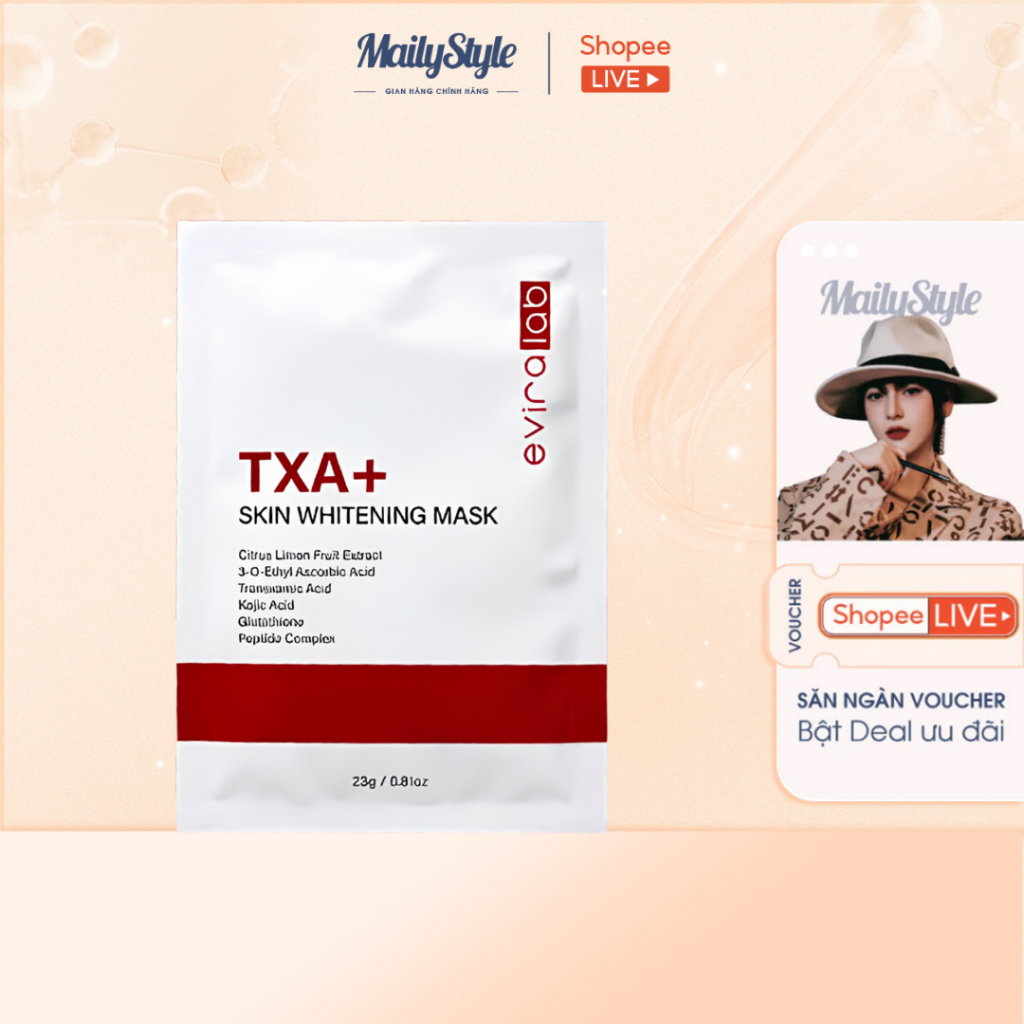 Q33_ Mặt nạ TXA+ Skin Whitening Mask Eviralab