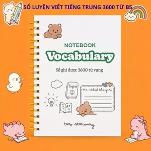 120 tr Sổ tay học từ vựng học 3600 từ vựng tiếng Anh, Trung, Nhật, Hàn
