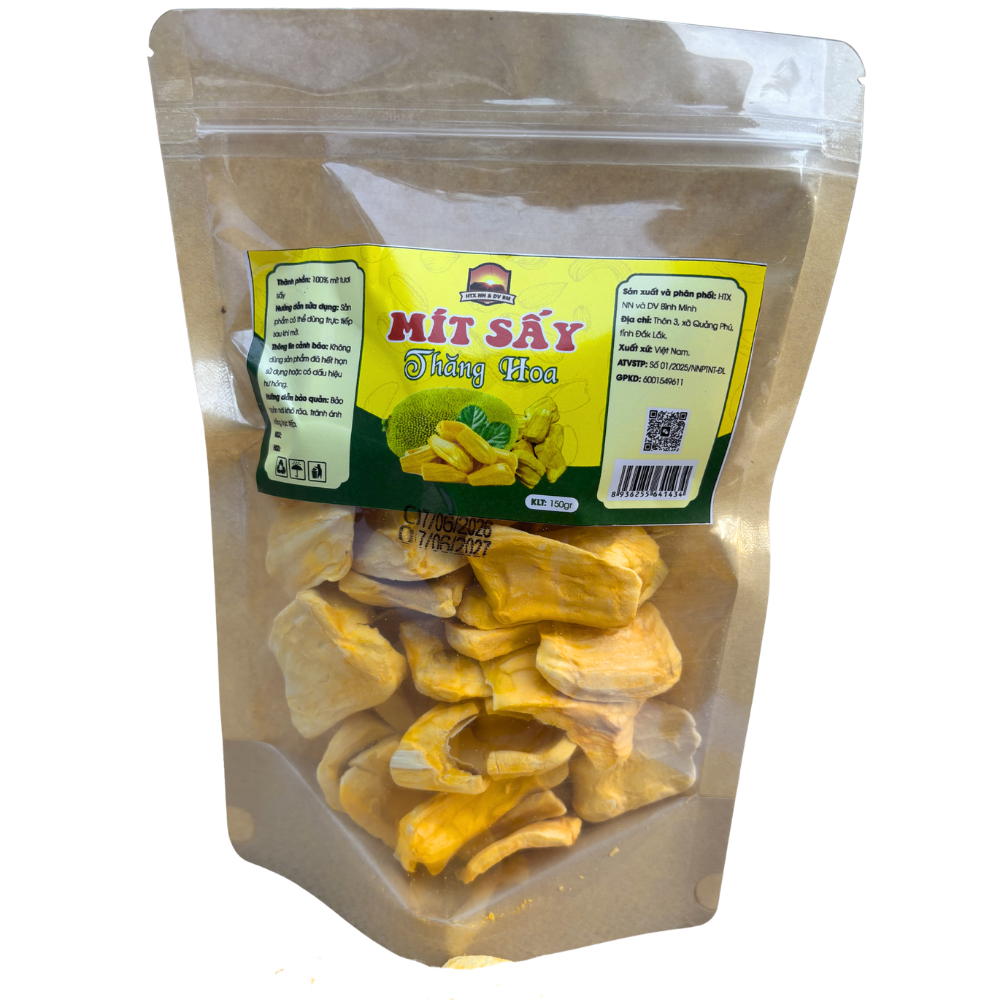 Mít sấy giòn bằng công nghệ sấy thăng hoa | Không đường, không chiên dầu, 100% mít tự nhiên từ Bình Minh Farm