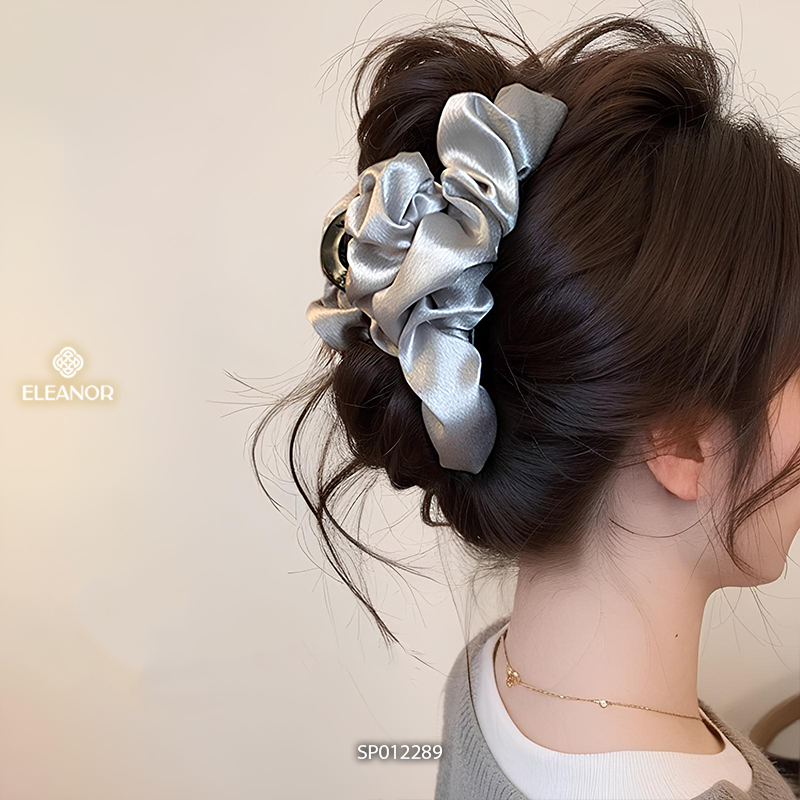 Kẹp tóc nữ Eleanor Accessories vải xếp dạng nhún đa dạng kiểu dáng phụ kiện tóc kẹp càng cua 12283