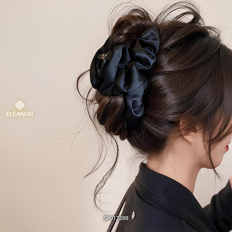 Kẹp tóc nữ Eleanor Accessories vải xếp dạng nhún đa dạng kiểu dáng phụ kiện tóc kẹp càng cua 12283