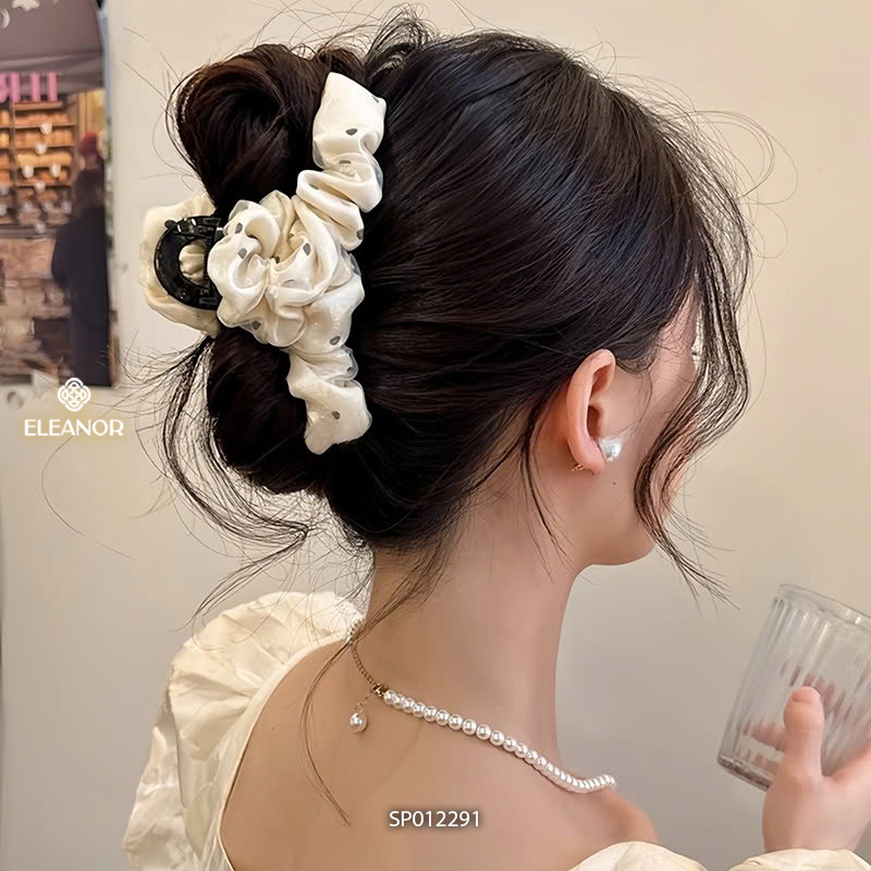 Kẹp tóc nữ Eleanor Accessories vải xếp dạng nhún đa dạng kiểu dáng phụ kiện tóc kẹp càng cua 12283