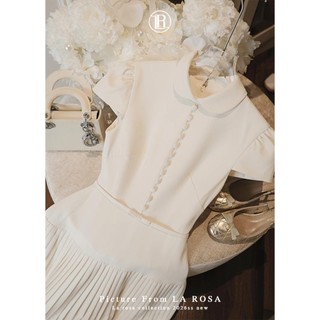 Váy Sơ Mi Tiểu Thư Xếp Ly Dáng Dài Tôn Dáng LA ROSA Phù Hợp Đi Làm, Đi Học Thanh Lịch V1478