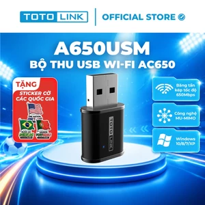 Bộ thu USB Wi-Fi TOTOLINK A650USM - Chuẩn Wi-Fi 5 AC650