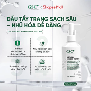 Dầu Tẩy Trang 2 IN 1 Dùng Cho Da Mặt Và Mắt GSC Natural Makeup Remove 250ml , Sạch Sâu, Nhũ Hóa Dễ Dàng - GC029A