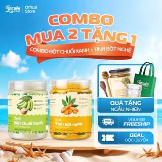 Combo Bột Chuối Xanh & Tinh Bột Nghệ Đỏ  Lạc Yên Foods