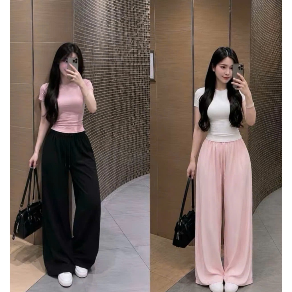 Hàng L1 - 2 Lớp -Có Dáng Nấm, Quần Ống Suông Rộng Vải Đũi Linen Cạp Chun Co Giãn Thoải Mái MA095 | BigBuy360 - bigbuy360.vn
