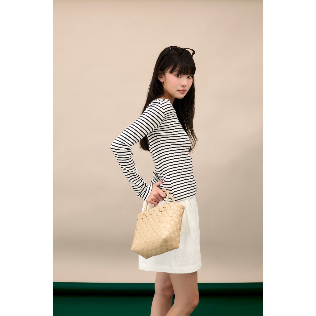 Quần short nữ dáng chữ a Miya Miều Est.2013 chất vải kaki cotton đứng form mặc hằng ngày