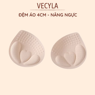 (1 đôi) Đệm mút VECYLA Đệm Mút Áo Bra Tim Dày 4cm Nâng Ngực PK306