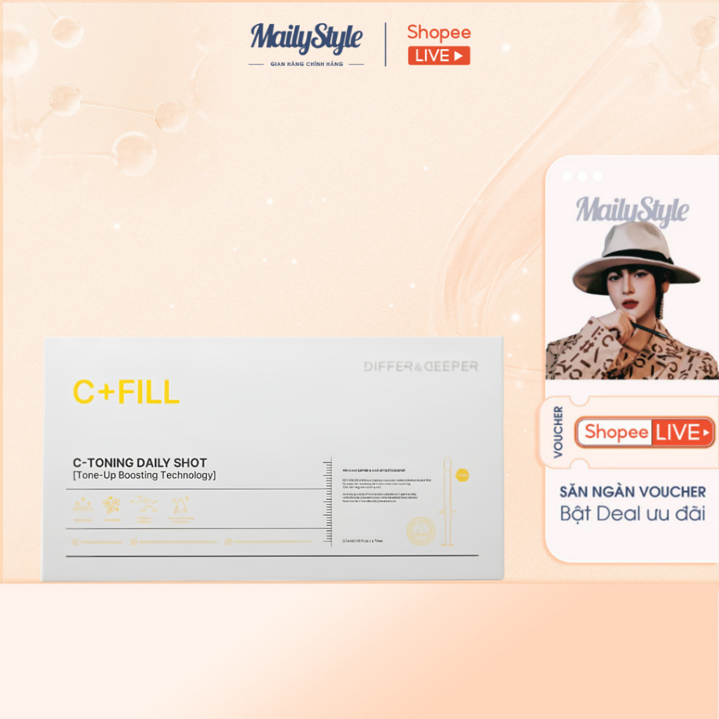Q71_ Tinh chất làm trắng da C-Toning Daily Shot CFILL 2.5ml Differ&Deeper ( HỘP TO 10 ỐNG)
