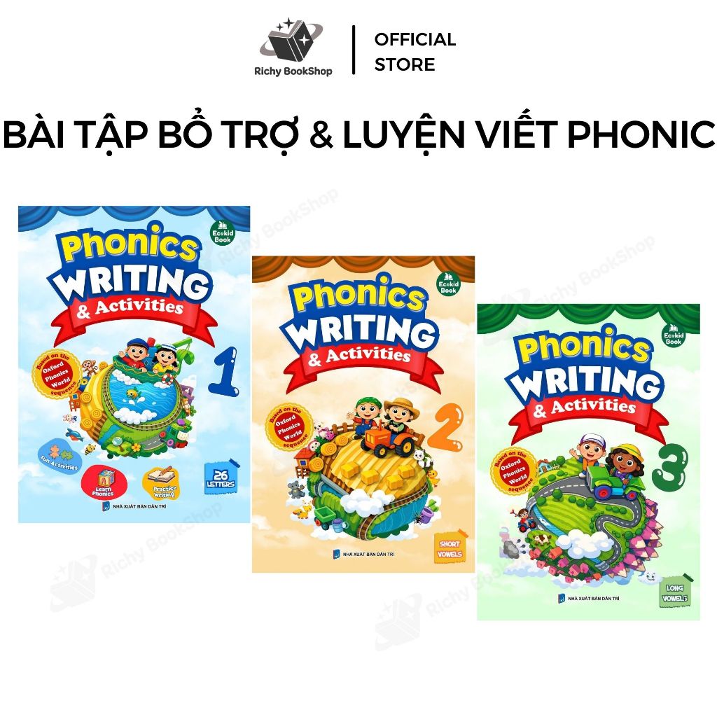 Sách - Luyện viết từ vựng Phonics Writing & Artivities 1 (Tài liệu bổ trợ Oxford phonic world)