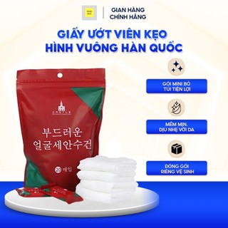 Khăn  Nén Dùng 1 Lần, Khăn Giấy Nén Hàn Quốc, Du Lịch, Tiện Lợi, Mang Theo Dễ Dàng, Túi 20 Viên