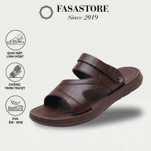 Dép Nam FASASTORE Đế EVA Siêu Nhẹ, Êm Chân Chống Trượt Đi Làm Đi Chơi Hàng Ngày