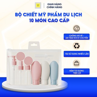Bộ Chai Lọ Chiết Mỹ Phẩm, Du Lịch, Tiện Lợi, Đựng Kem Dầu Gội Nước Hoa, Cao Cấp, 10 Món