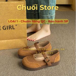 Giày bệt nữ da PU tổng hợp dệt vải đế cao su đáng yêu nữ tính dễ đi nhẹ chân