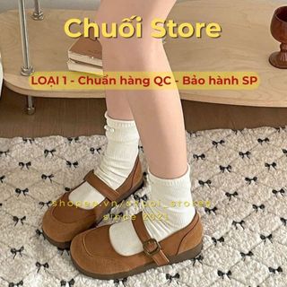 Giày bệt nữ da PU tổng hợp dệt vải đế cao su đáng yêu nữ tính dễ đi nhẹ chân