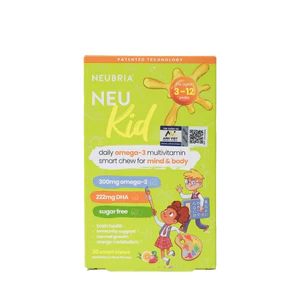TPBVSK Neubria Neukid, Kẹo Omega 3, DHA hàm lượng cao 30v Anh Quốc phát triển trí não bé 3-12T