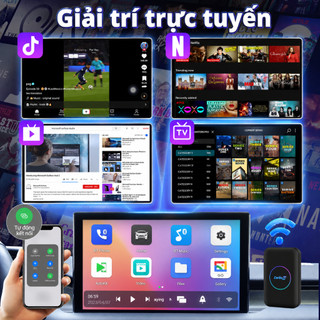 CarlinKit Android Auto AI Box TBOX-LITES 4+32GB 3 trong 1 CarPlay không dây không dây  hỗ trợ HDMI bộ chuyển đổi Carplay