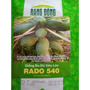 20 Hạt Giống Đu Đủ Siêu Lùn Rado 540, Hạt Nảy Mầm Nhanh, Mạnh, Trồng Quanh Năm, Rau Ăn Quả Cty Rạng Đông Nổi Tiếng