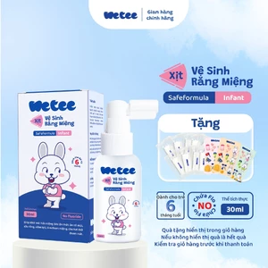Xịt Vệ Sinh Răng Miêng Wetee Cho Bé Infant 30ml Không Flour An Toàn Khi Nuốt Ngừa Sâu Sún