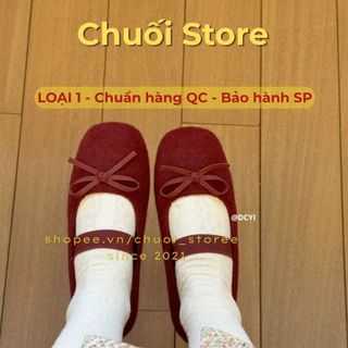 Giày bệt nữ da PU tổng hợp dệt vải đế cao su chất cao cấp mang êm chân dễ phối đồ