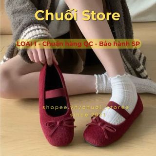 Giày bệt nữ da PU tổng hợp dệt vải đế cao su chất cao cấp mang êm chân dễ phối đồ