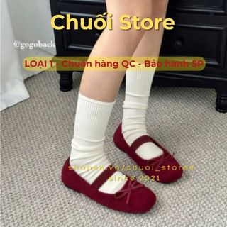 Giày bệt nữ da PU tổng hợp dệt vải đế cao su chất cao cấp mang êm chân dễ phối đồ