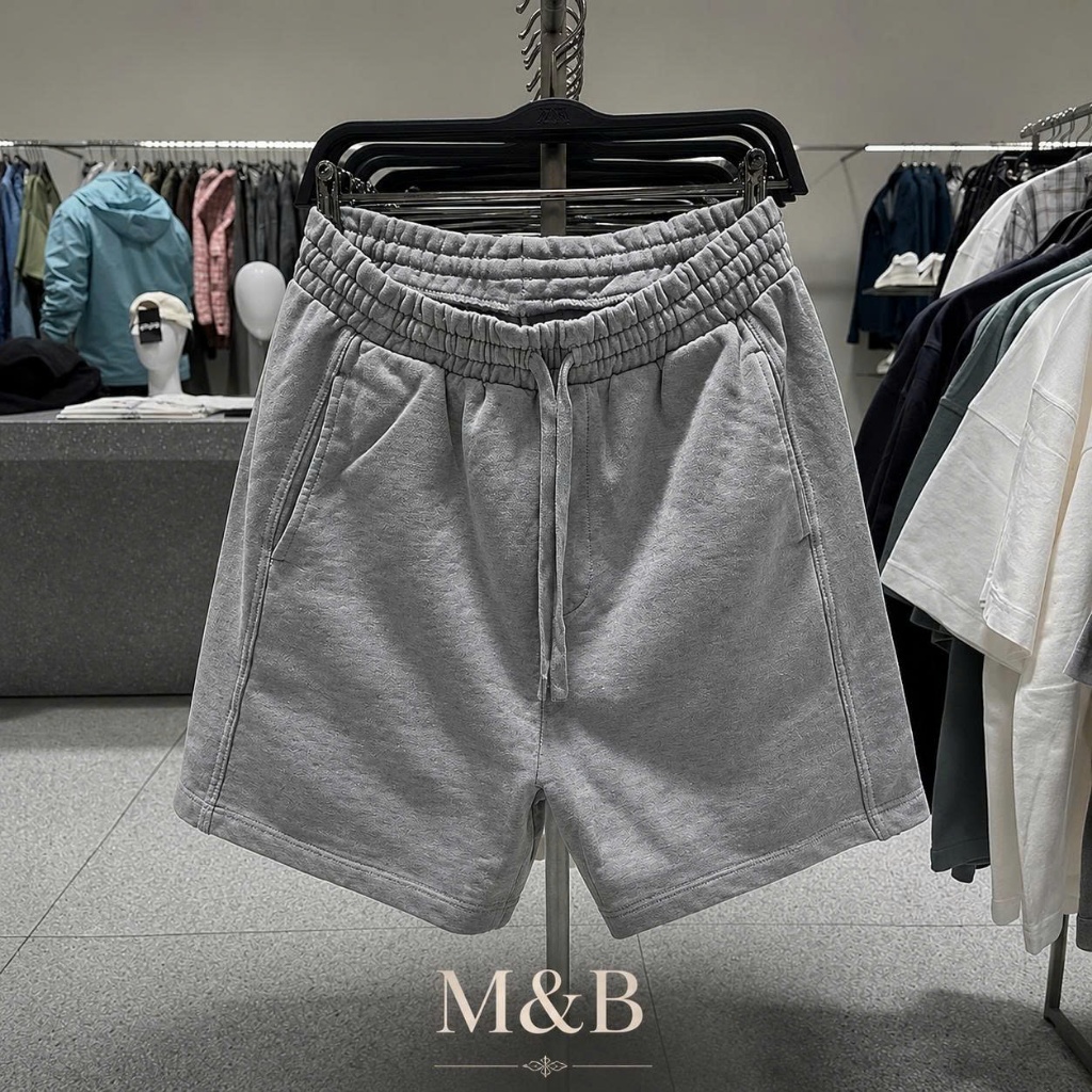 Quần Short Nam Form Rộng Cao Cấp M&B – Nỉ Chân Cua Mềm Mịn, Co Giãn 4 Chiều, Dễ Phối Đồ